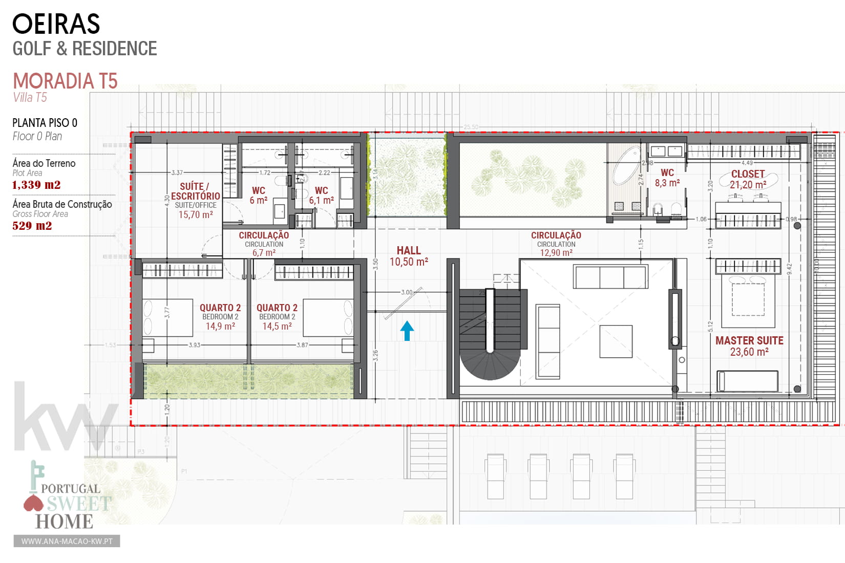 Ground floor plan (bedrooms)